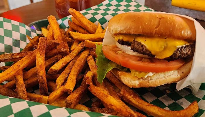 Pat's Place is serving cheeseburgers and fries
